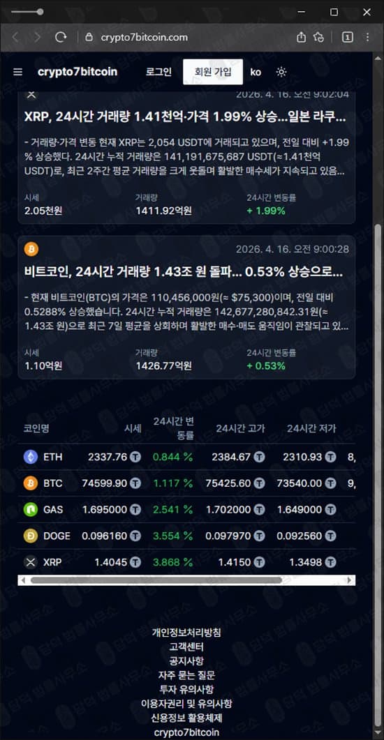 crypto7bitcoin 사기 크립토세븐비트코인 crypto-cointraders.com 선물거래 사기 지갑 거래소 출금차단 스크린샷 담덕법률사무소